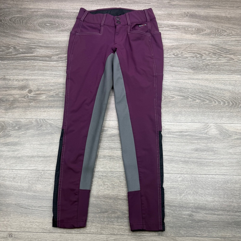 Kerrits Riding Breeches Womens Medium Purple Knee Patch Equestrian Horse Pants